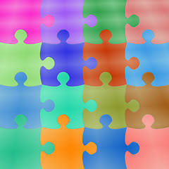 Image showing Colorfull Puzzle Background
