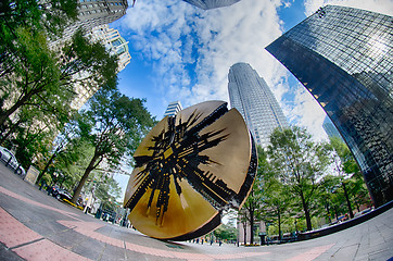 Image showing Financial skyscraper buildings in Charlotte North Carolina USA