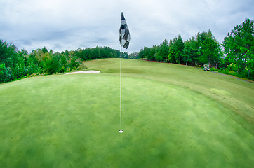 Image showing golf course on a cloudy day