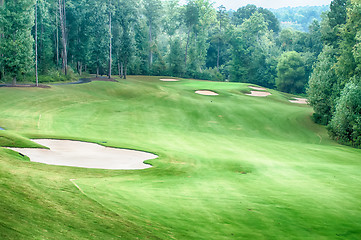 Image showing luxurious golf course on a cloudy day