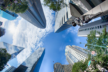 Image showing Financial skyscraper buildings in Charlotte North Carolina USA