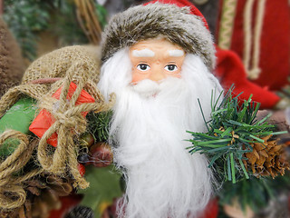 Image showing santa claus figure toy ready for holidays