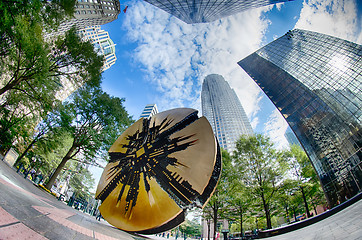 Image showing Financial skyscraper buildings in Charlotte North Carolina USA