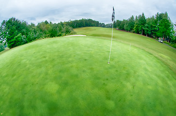 Image showing golf course on a cloudy day