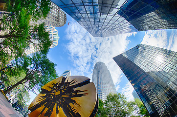 Image showing Financial skyscraper buildings in Charlotte North Carolina USA