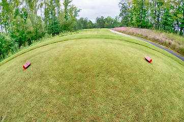 Image showing golf course on a cloudy day