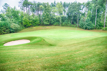 Image showing luxurious golf course on a cloudy day