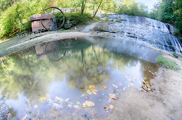 Image showing moravian falls park in north carolina mountains