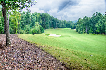 Image showing luxurious golf course on a cloudy day