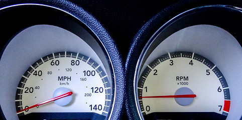 Image showing modern car speed meter, racing style