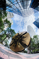 Image showing Financial skyscraper buildings in Charlotte North Carolina USA