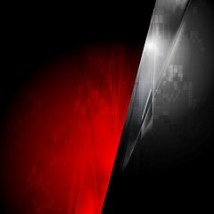 Image showing Tech red and black contrast background