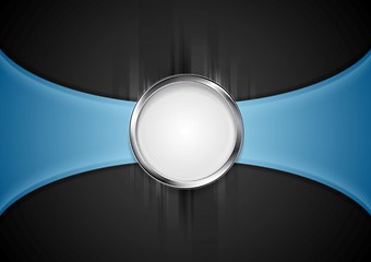 Image showing Abstract background with silver circle shape