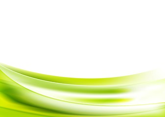 Image showing Abstract bright green wavy background