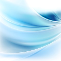 Image showing Bright blue abstract waves background