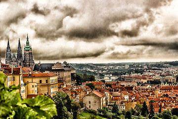 Image showing Fog and Roofs of Prague