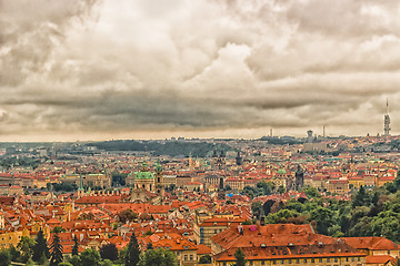 Image showing Fog and Roofs of Prague