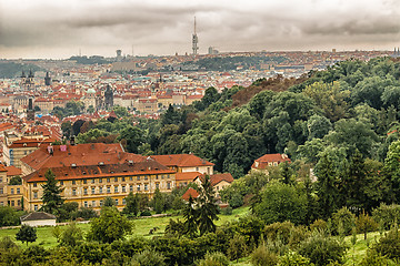 Image showing Fog and Roofs of Prague