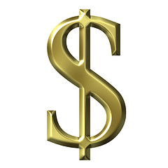 Image showing Golden Dollar Symbol