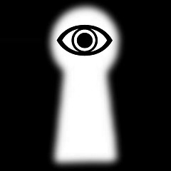 Image showing Eye Looking Through Keyhole