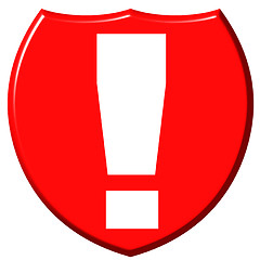 Image showing Exclamation Point Shield