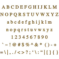 Image showing Golden Font