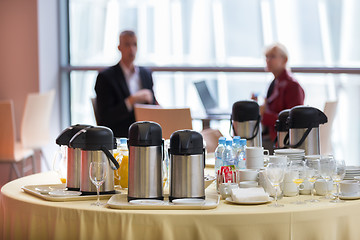 Image showing Coffee break at the business event.