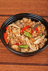 Image showing Rice chicken vegetable