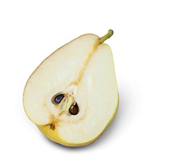 Image showing Close up of a pear fruit slice