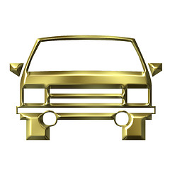 Image showing Golden car model