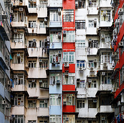 Image showing Old apartments in Hong Kong