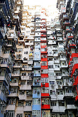 Image showing Old apartments in Hong Kong