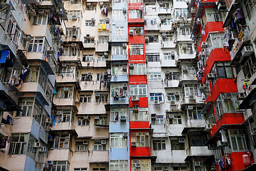 Image showing Old apartments in Hong Kong