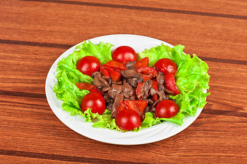 Image showing Roasted beef and mushrooms