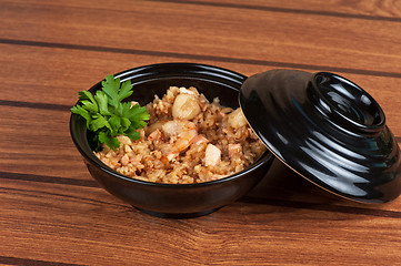 Image showing Shrimps risotto