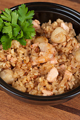 Image showing Shrimps risotto