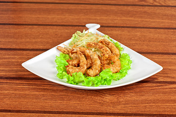 Image showing Fried shrimps