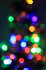 Image showing abstract color lights christmas background
