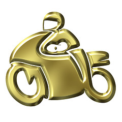 Image showing Golden Motorbike