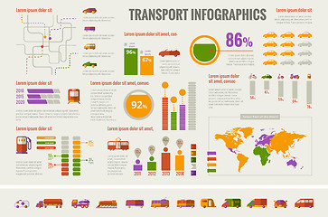 Image showing Transportation Infographic Template.