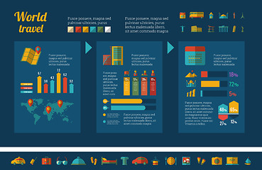 Image showing Travel Infographic Template.