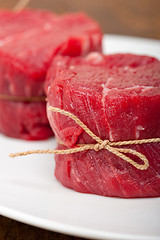 Image showing raw beef filet mignon