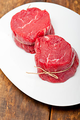 Image showing raw beef filet mignon