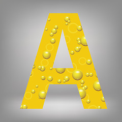 Image showing beer letter A