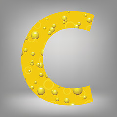 Image showing beer letter C