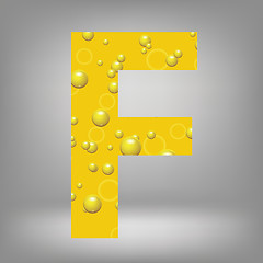 Image showing beer letter F