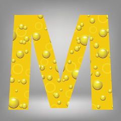 Image showing beer letter M