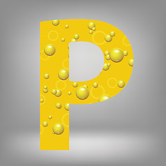 Image showing beer letter P