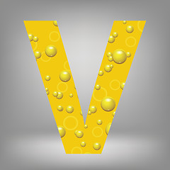 Image showing beer letter V