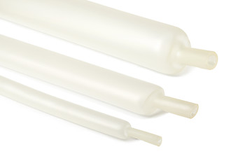 Image showing Three white shrink sleeves